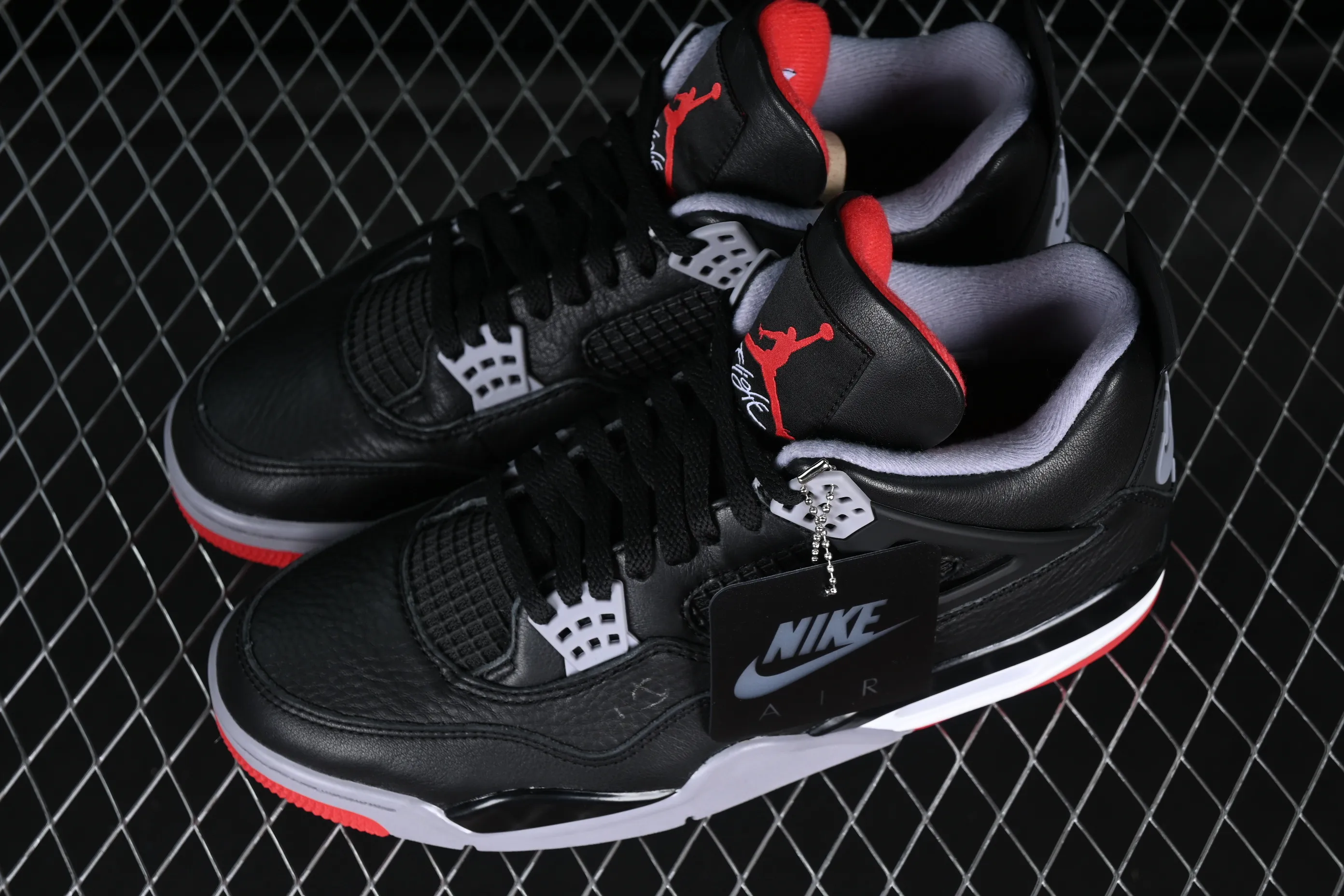All categories Air Jordan Jordan series basketball shoes Air Jordan 4 foreign trade version Air Jordan 4 Retro "Bred Reimagined" AJ4 Joe 4 black red FV5029-006